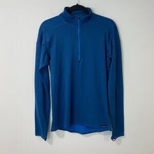 Patagonia Men's Half Zip Capilene Pullover Lightweight Blue Medium Baselayer